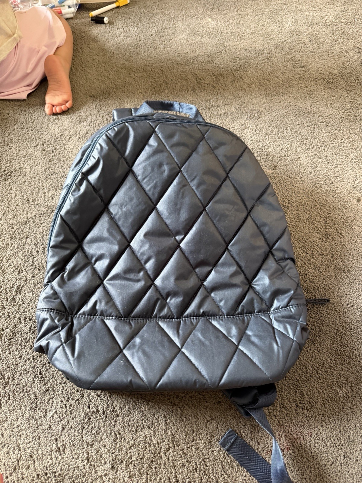 Vera Bradley Ultralight Commuter Backpack Peacoat Blue Solid Zip Unisex
