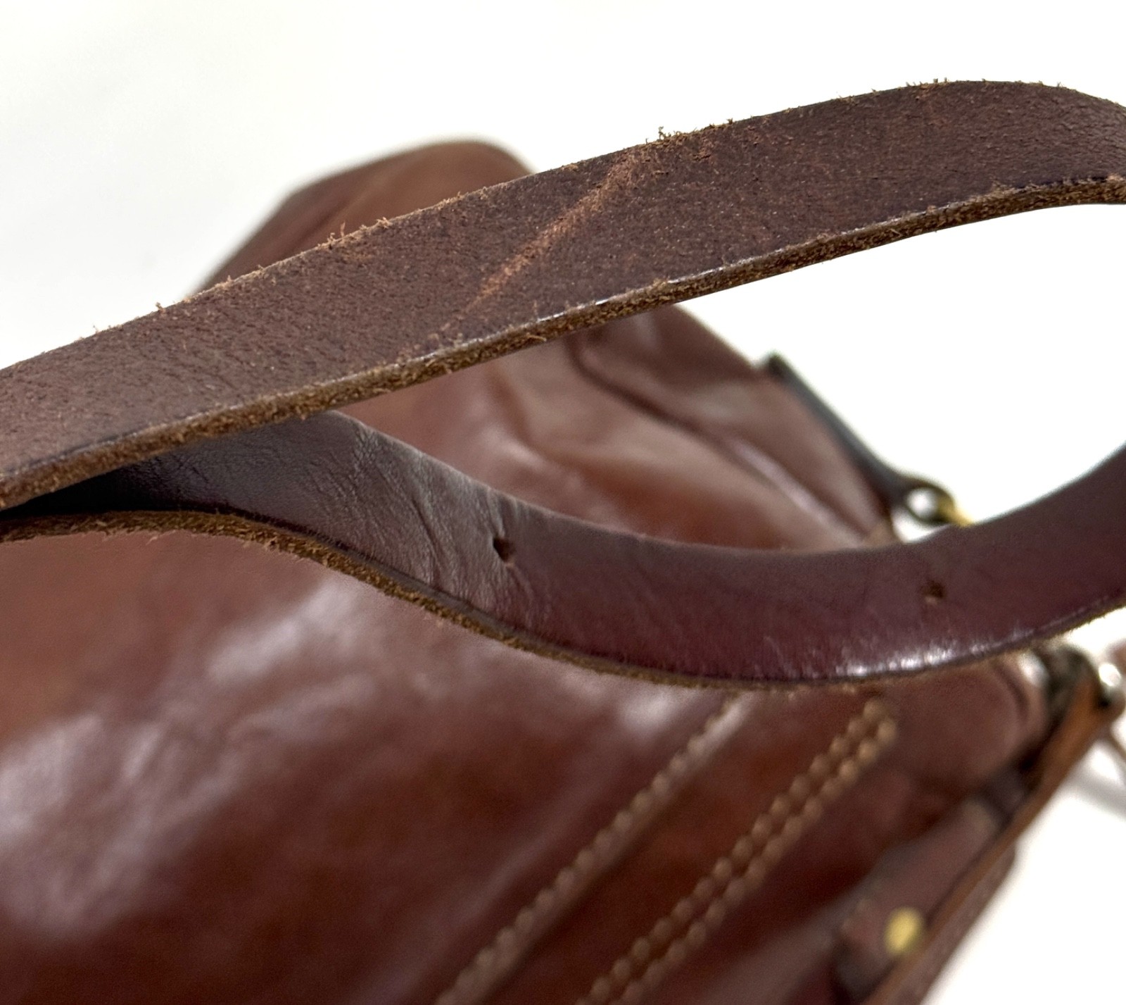 Herz Bag Leather Handmade 2way Multifunctional Shoulder Brown Unisex