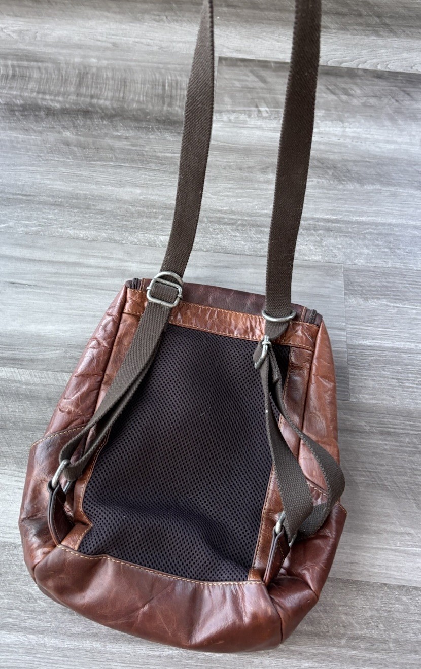 Jack Georges Convertible Backpack Crossbody Voyager Leather Unisex 9×14 Travel