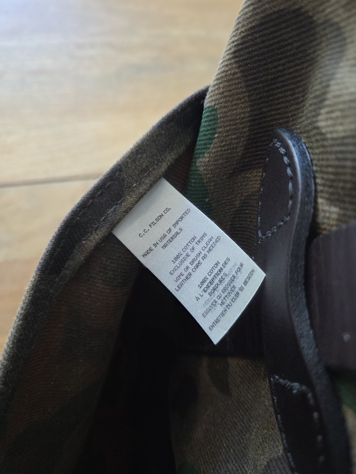 Filson Waxed Rugged Twill Tote Bag With Zipper | Dark Shrub Camo | Ltd. Edition