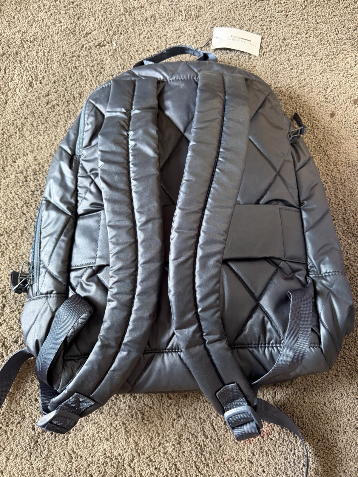 Vera Bradley Ultralight Commuter Backpack Peacoat Blue Solid Zip Unisex