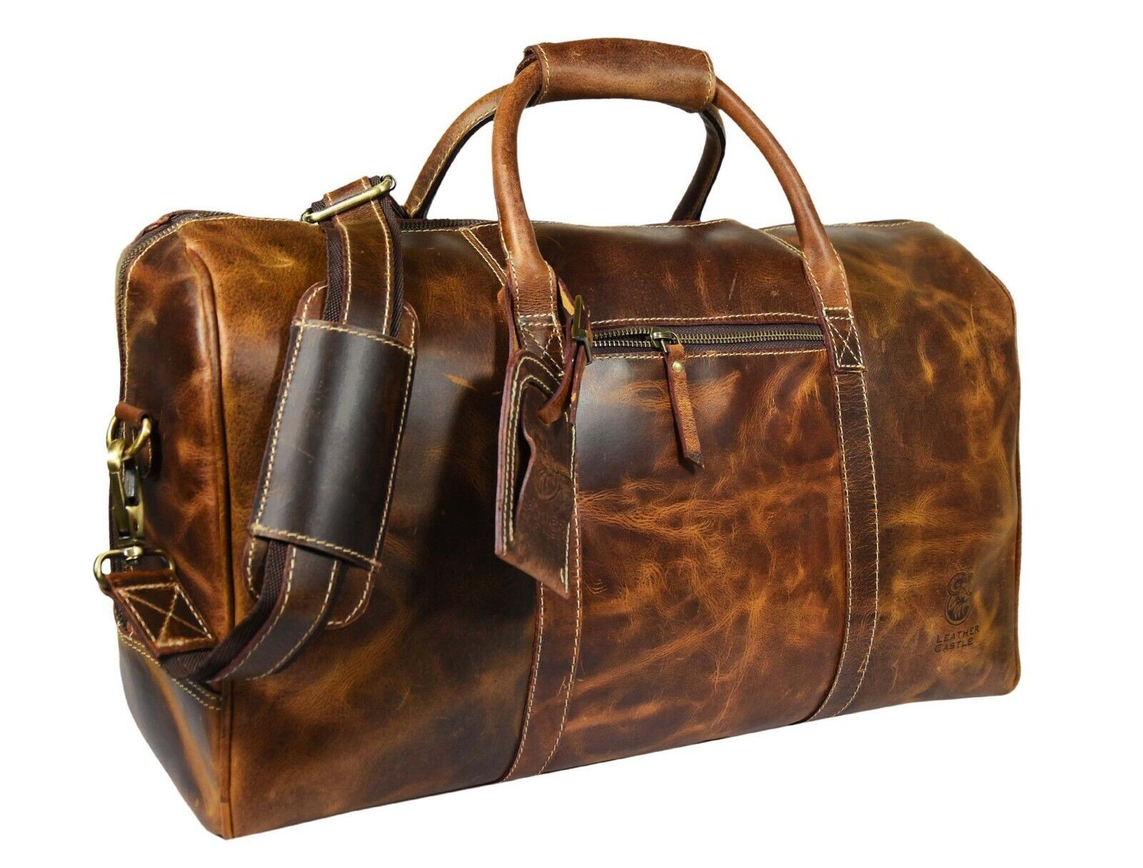 20 In Duffle Bag Buffalo Leather Holdall Travel Aircabin Carryon Hand Luggage