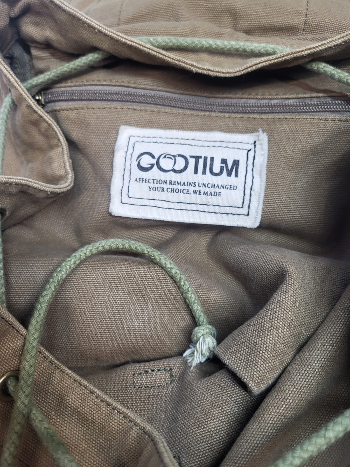 GOOTIUM 21101AMG High-Density Canvas Backpack Rucksack Large Field Tan Preowned