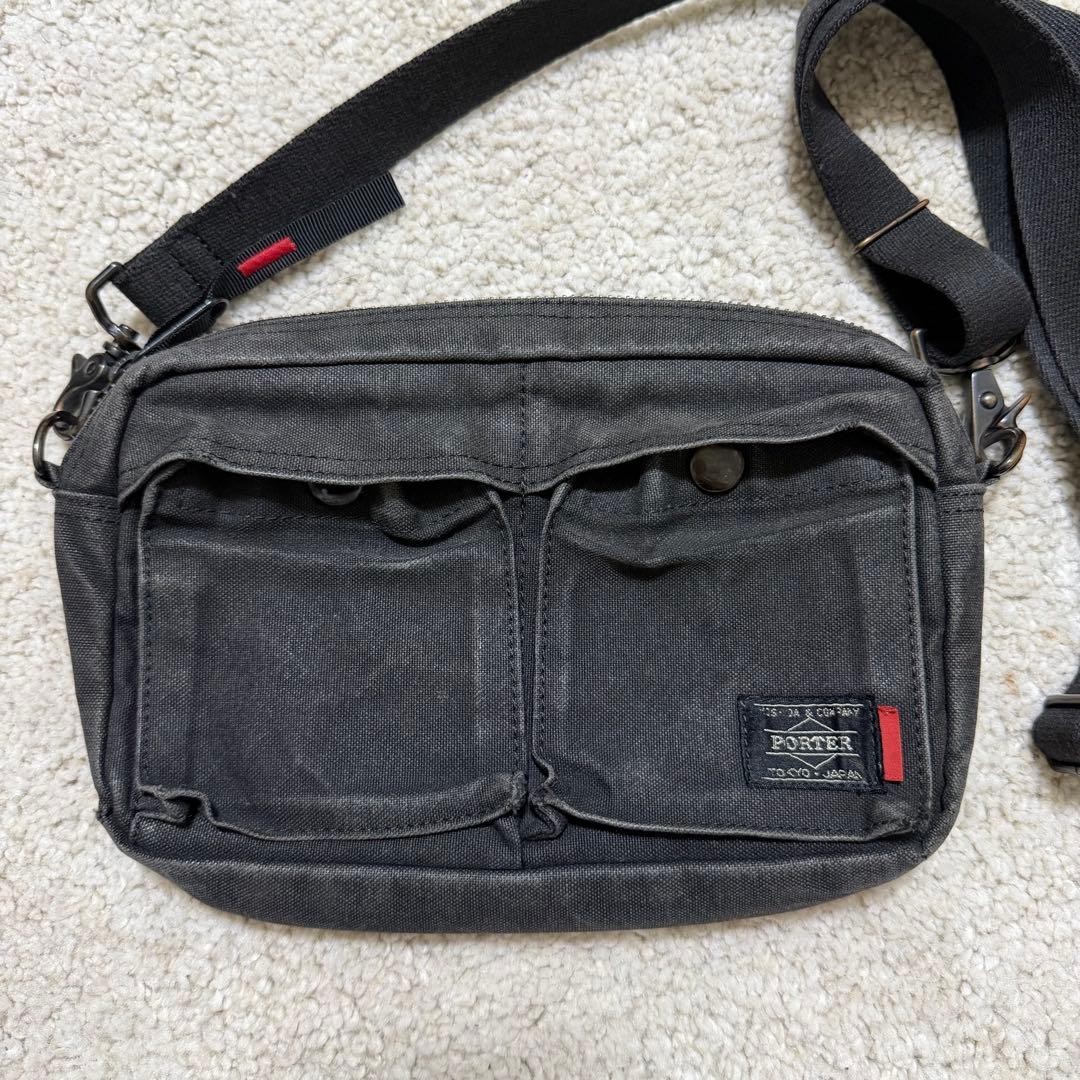 Authentic LEVI’s x PORTER Black Denim Mini Shoulder Bag, 14x23x4cm, Slight Wear