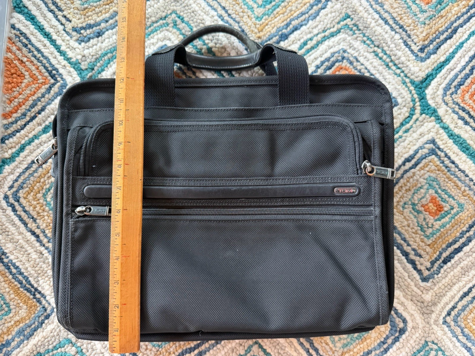 TUMI Alpha Medium 15 -inch Expandable Briefcase with Removable Padded Strap-Used