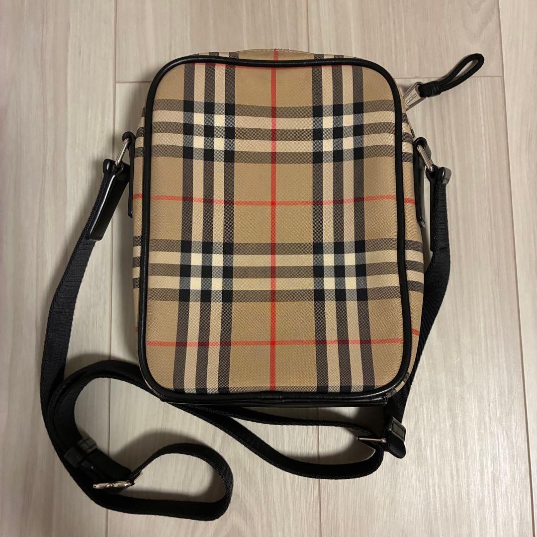 Authentic Burberry London Check Shoulder Bag 22cm x 17cm x 6cm Red Lining Damage