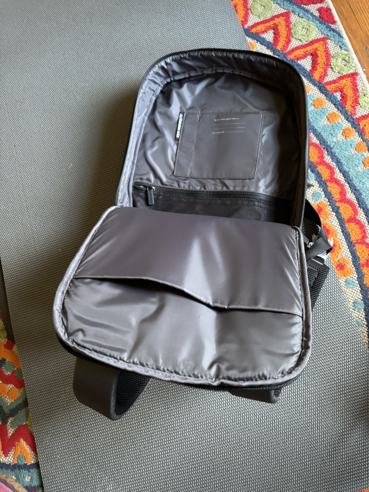 Moleskine Vertical Backpack Dark Gray Water-Repellent 15″ Laptop Bag. slim