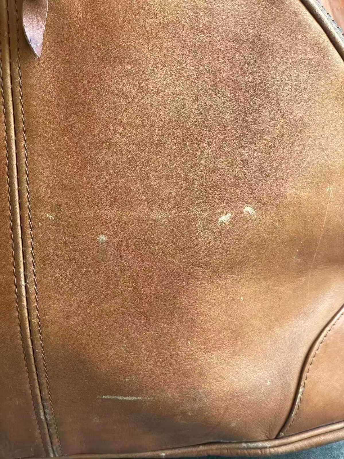 Vintage 90s W.K. Leathers Custom Backpack Colombia Error Patina Artisan OOAK