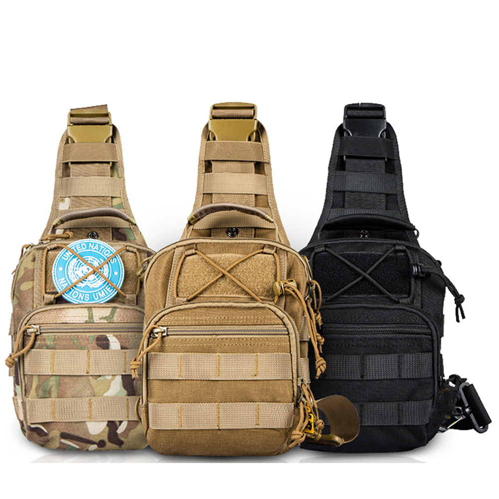 Mens Tactical Military Crossbody Shoulder Bag Chest Pack Camping Hiking Backpack