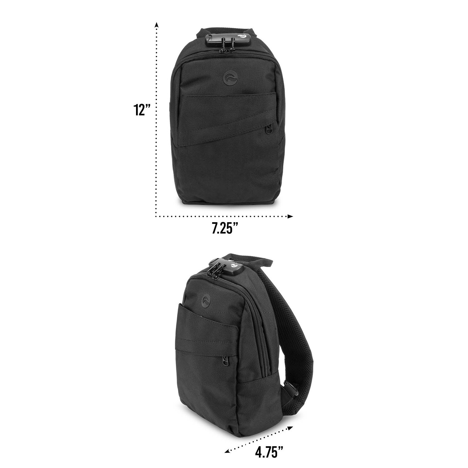 Skunk UNO Smell Proof Cross Body 100% Smell Weather Proof Carbon Lining – BLACK