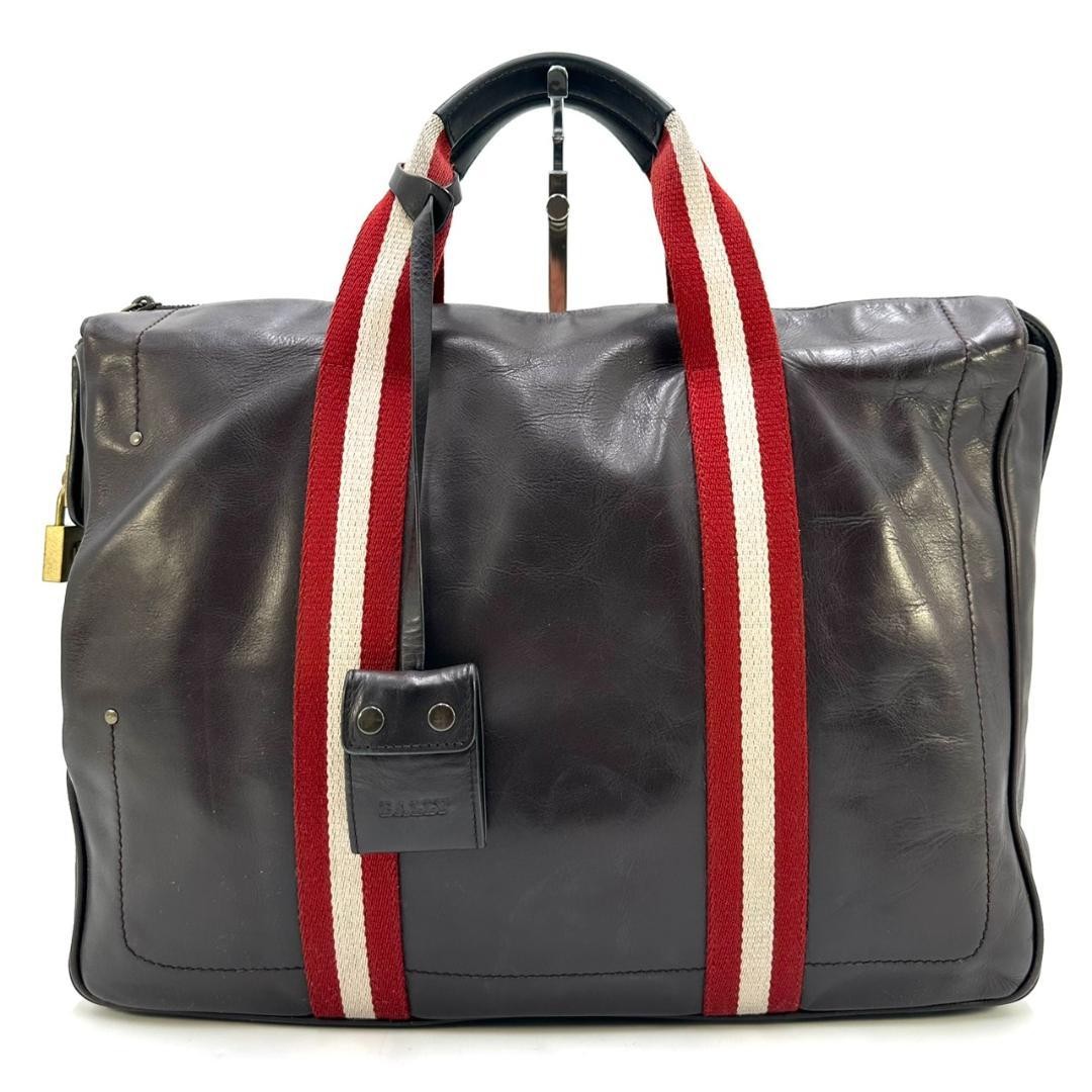 Authentic Bally Business Tote Bag 28cm Leather Brown Men’s Office Bag