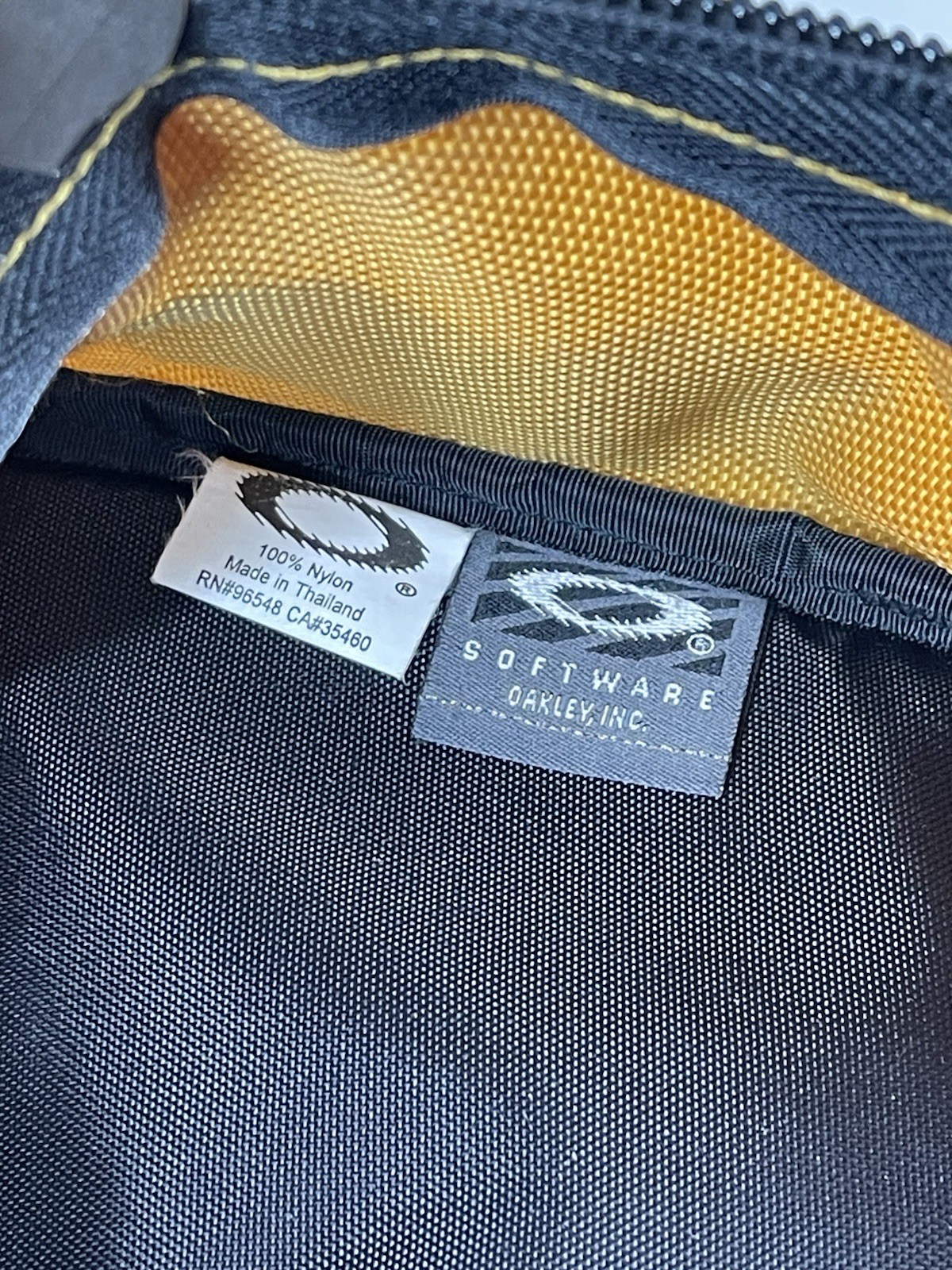 Rare Vintage Black Yellow Oakley Software Backpack Gorpcore Military