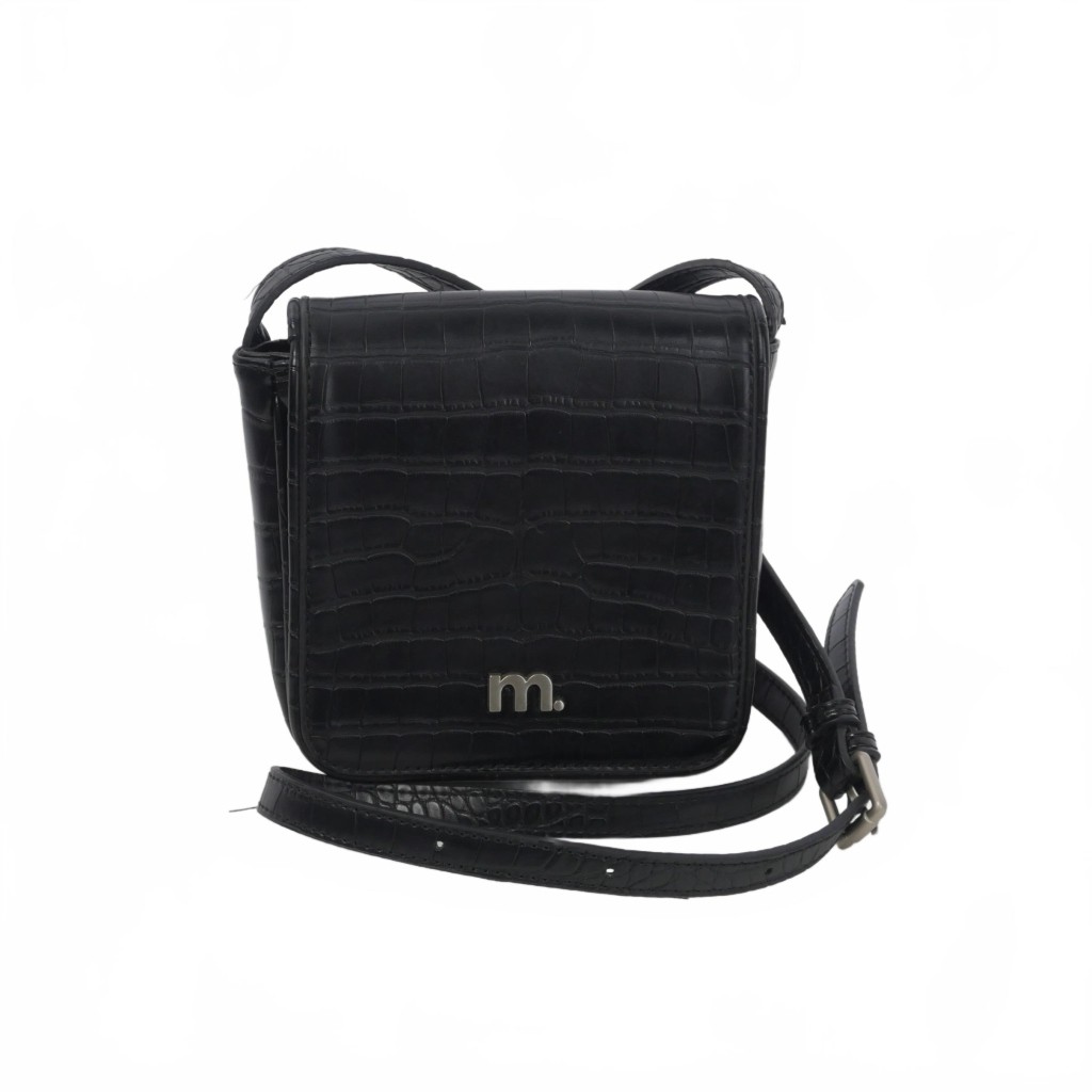 Mason Prince Men’s Black PU Leather Shoulder Bag 6.3in x 5.9in B Condition