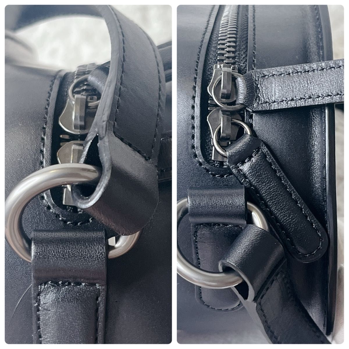 TSUCHIYA KABAN Black Nume Oval Shoulder Bag Adjustable Strap 600ml 15x28x8cm