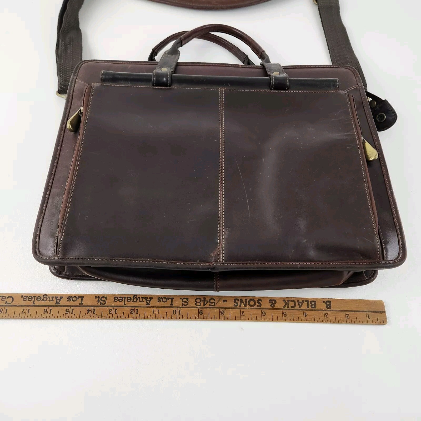 Wilsons Leather Pelle Studio Bag Briefcase Messenger Bag Computer Vintage Preppy