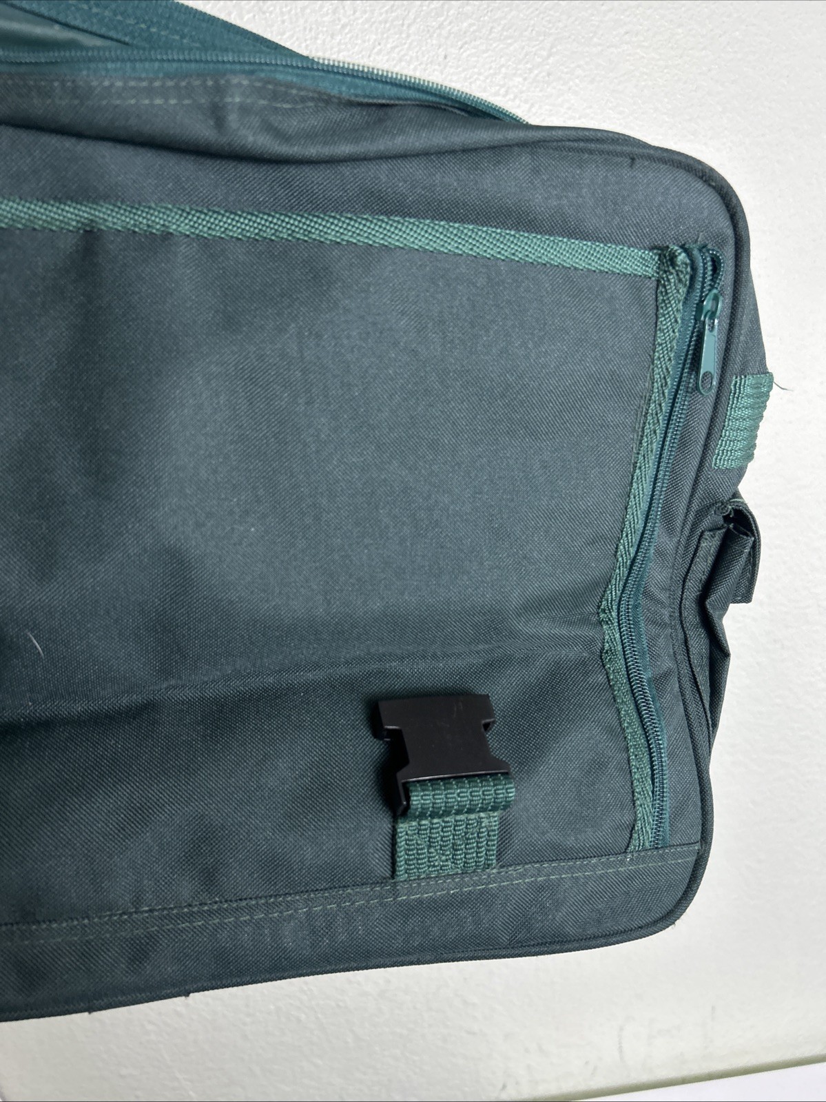 Vintage Perrier Sparkling Water Crossbody Messenger Bag Green 17x12x6