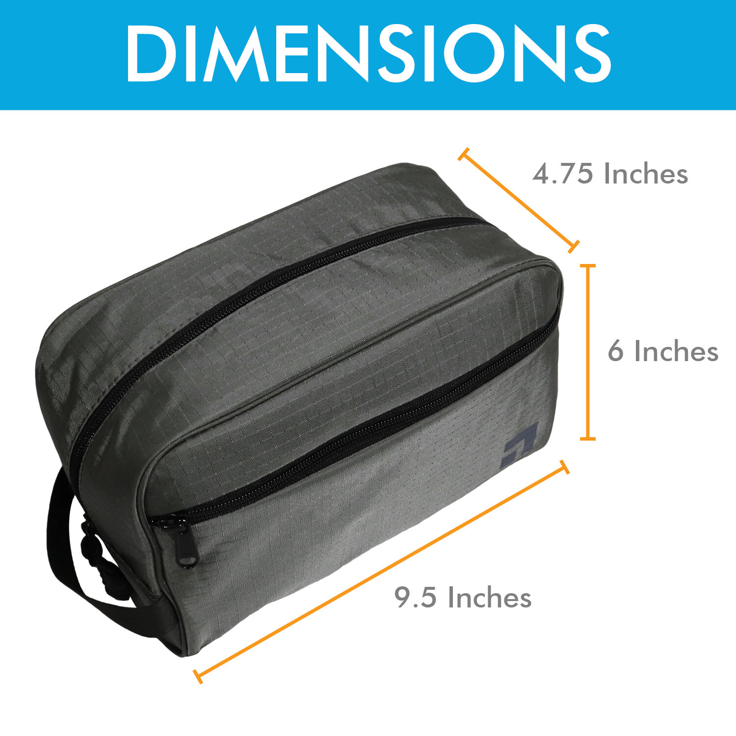 Waterproof Nylon Dopp Kit by Slate Travel – Shaving Toiletry Bag Organizer