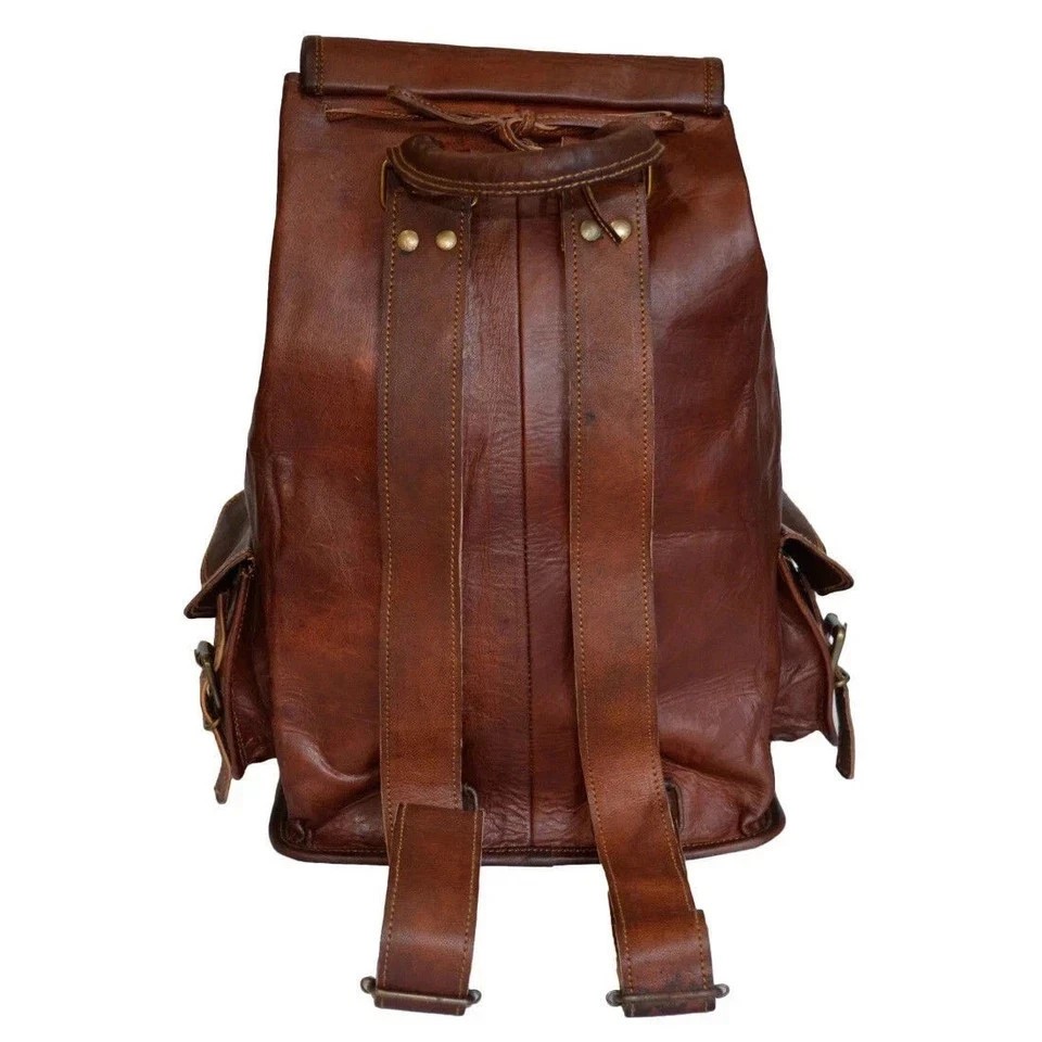 Explore Leather Bag Goat Genuine Laptop Travel Men’s Brown Men