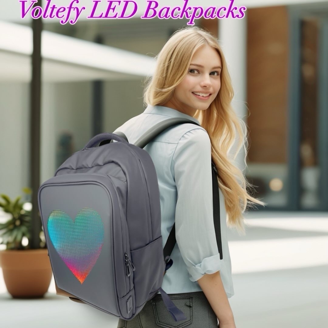 New Updated Ballistic Nylon VOLTEFY LED Backpack For Motorcycle, Mochila LED,