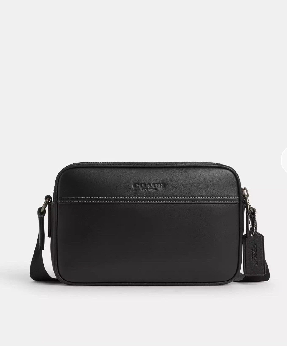 Coach Men’s Graham Crossbody Bag Smooth calf leather Gunmetal/Black CX140