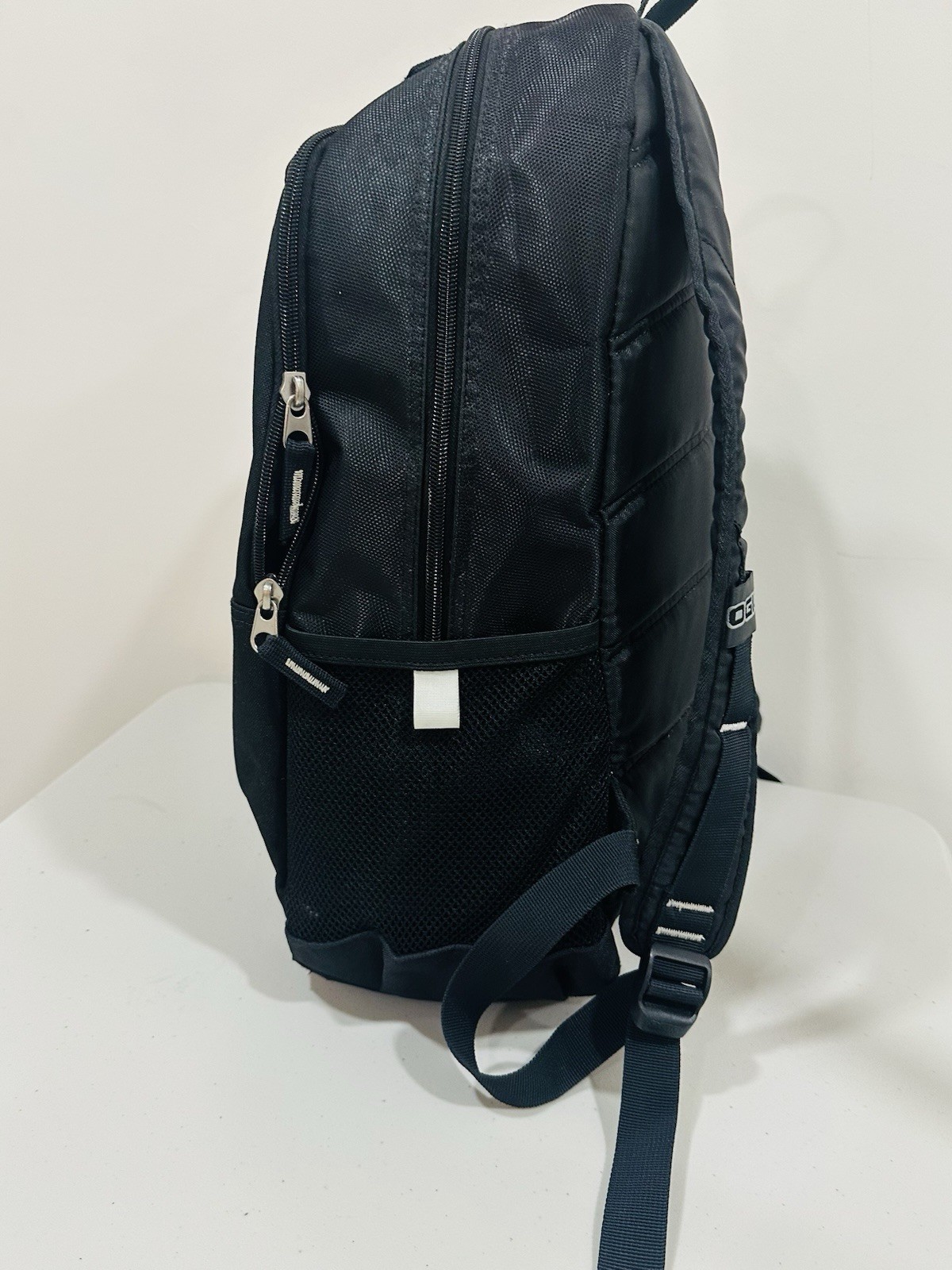 Ogio Carbon-Black Backpack-BF Goodwrich Wide Open Marcetsource Logo Utility Bag