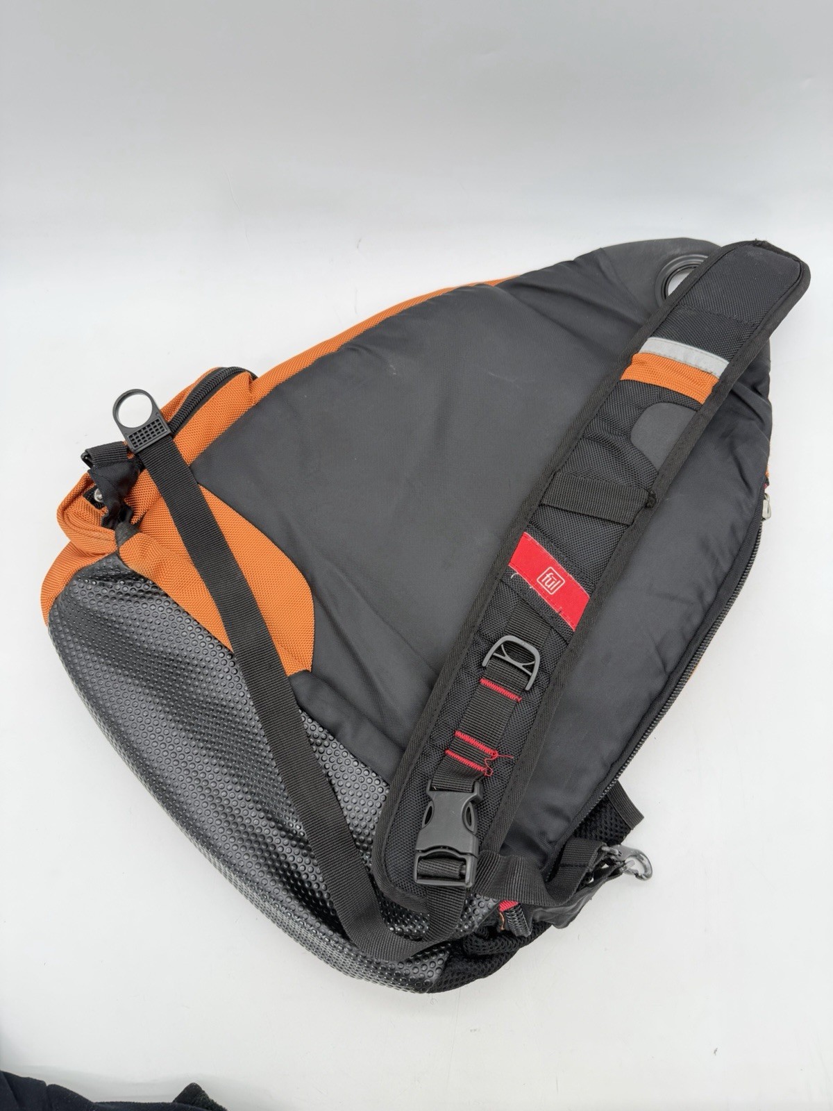 Ful Sling Backpack Orange Laptop Bag Travel Crossbody Day Backpack Audio Port