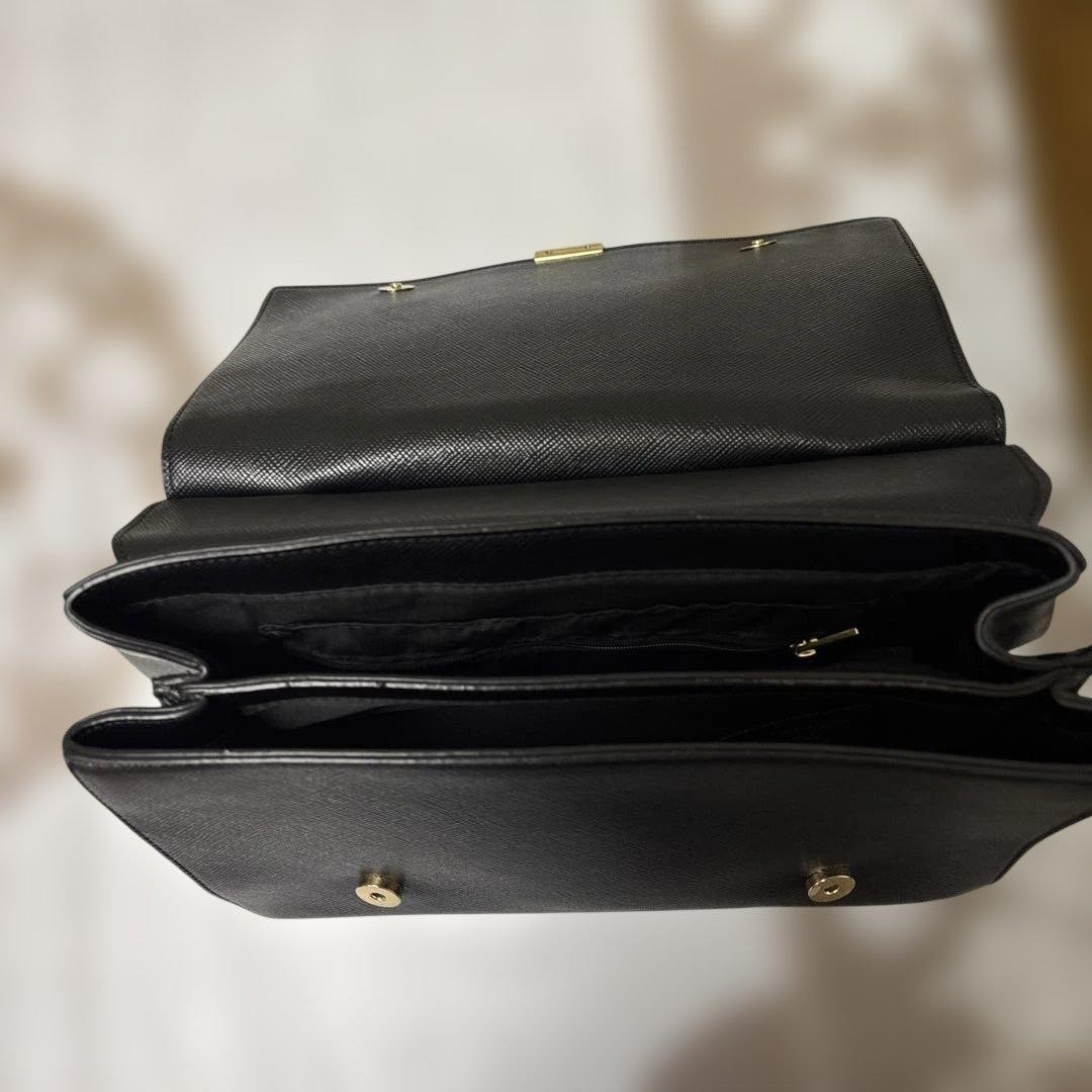 [New] Catty Ferrari Formal Business Bag Black Large Capacity