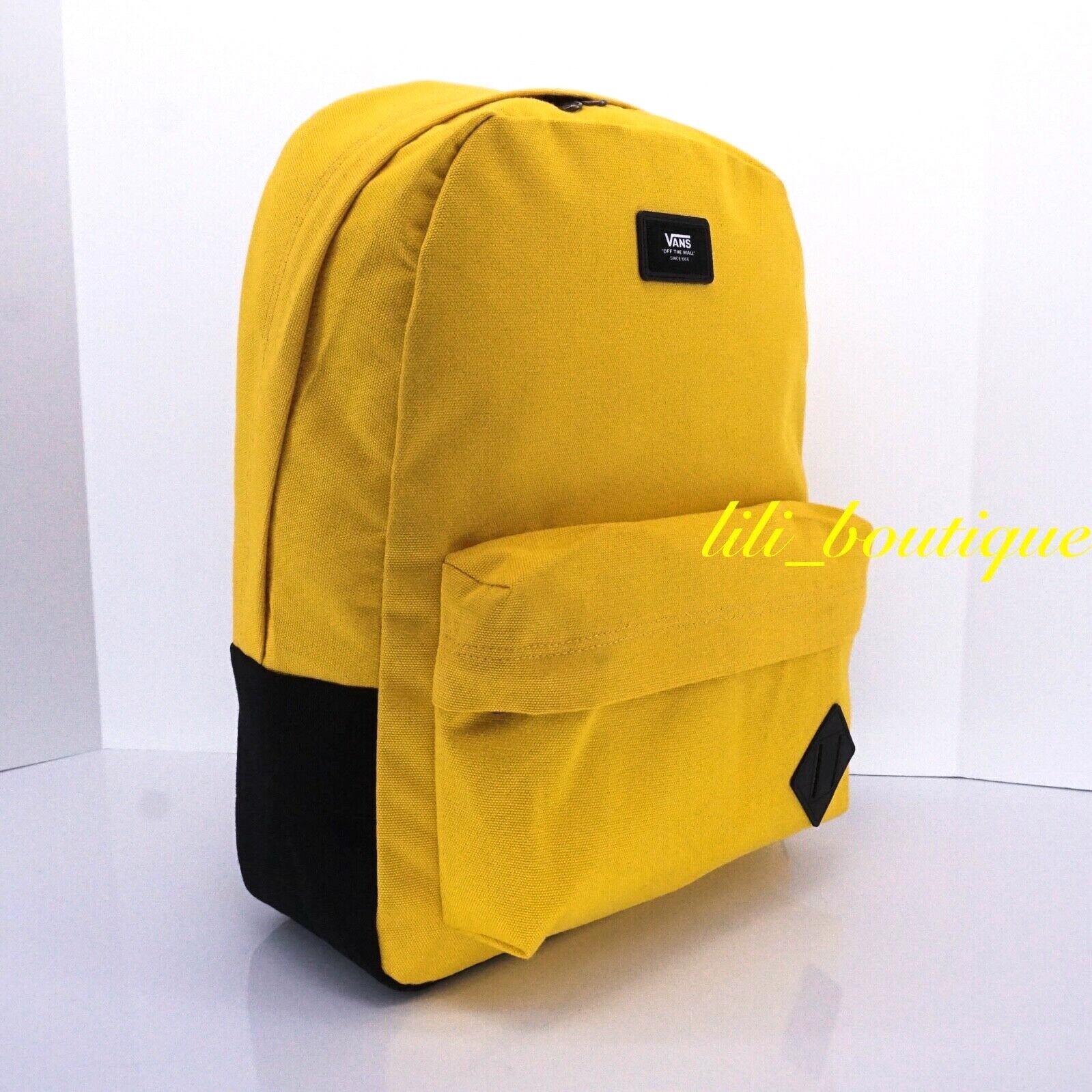 NWT Vans Old Skool III Backpack School Laptop Bag VN0A3I6RD2P Sulphur Black $36