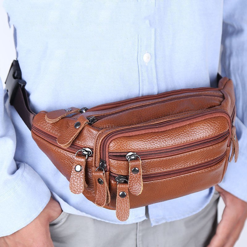 Waist Bag Fanny Pack Multi Pocket Large Capacity Travel Hip Belt Pouch