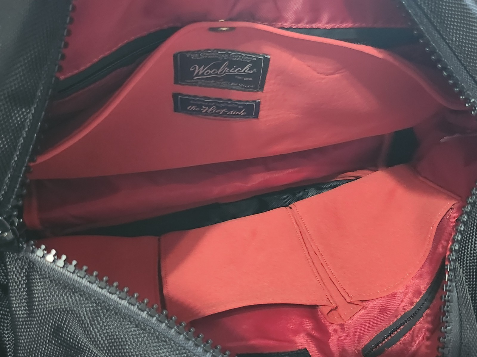 Woolrich x The Hill-Side Briefcase Laptop Tote Bag Black Buffalo Check Strap