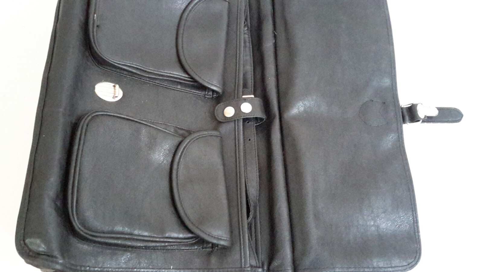 Axel David BagSac 1062 HK Amsterdam Men Classic Leather Briefcase Black Pre-owne