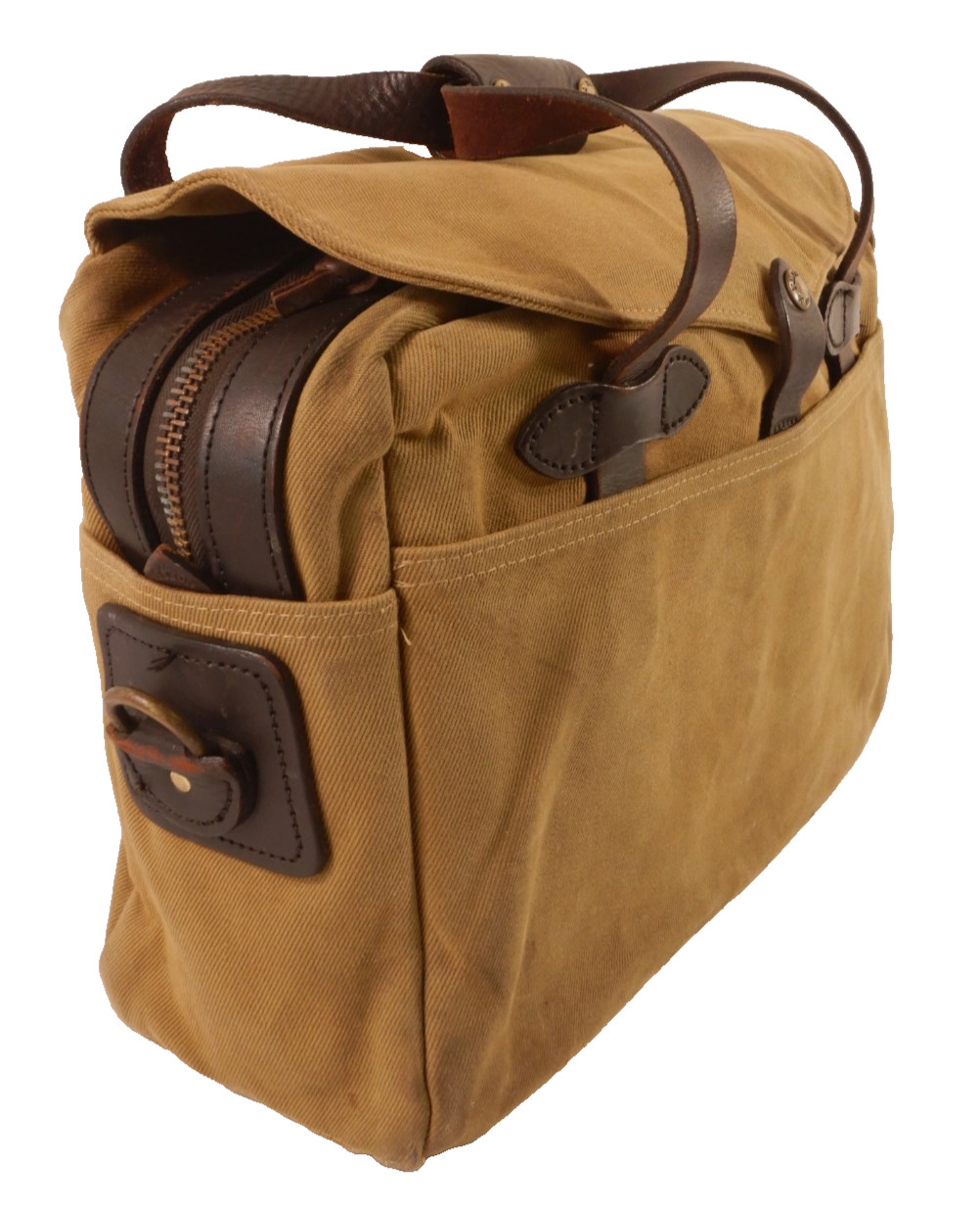 Filson 70257 Tan Rugged Twill Briefcase Computer Bag no strap