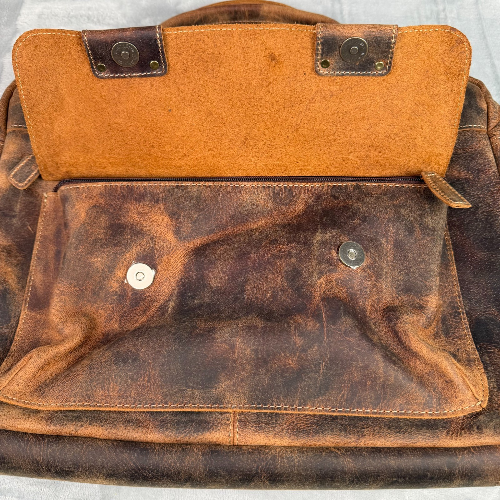 NEW Carbon 2 Cobalt Bag Brown Leather Briefcase Messenger Laptop Seasoned Rugged