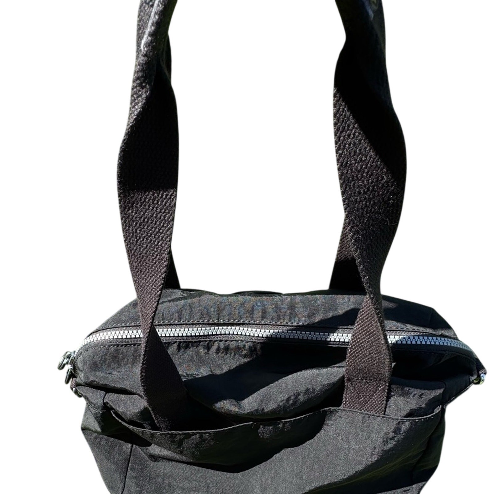 Kipling Black Nylon Shoulder Bag – Durable, Lightweight, Iconic Monkey Charm