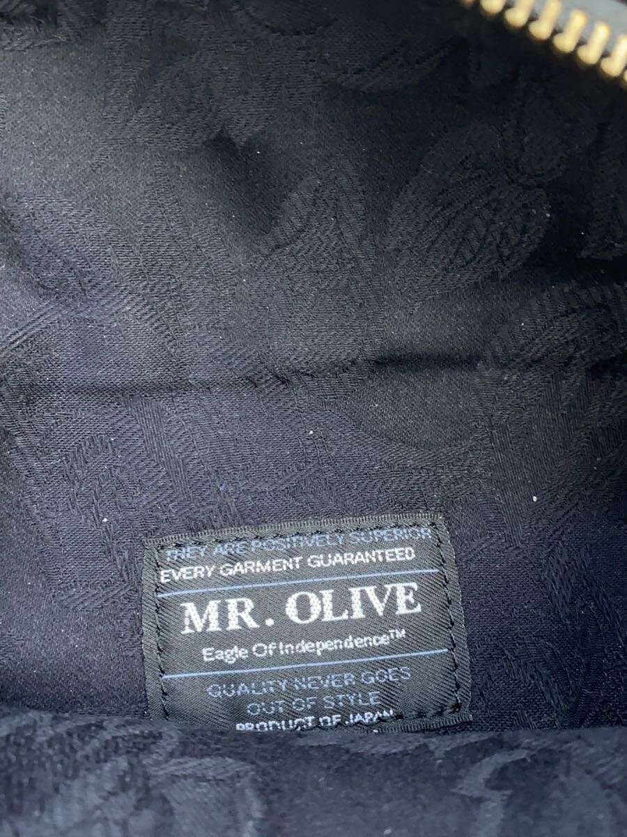 MR.OLIVE Waist Bag, Leather, Black, Plain
