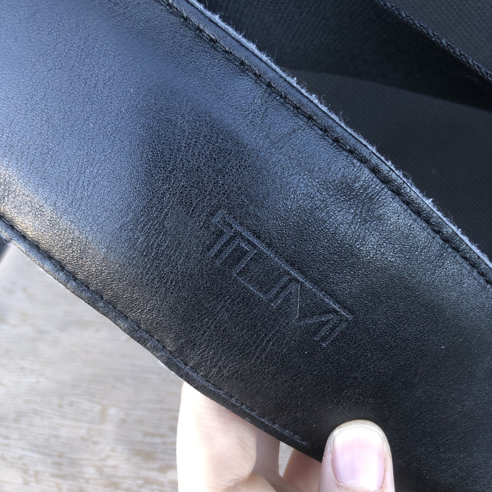 Tumi Shoulder Crossbody Polyester Bag Computer Black 26159DH Some Wear See Photo