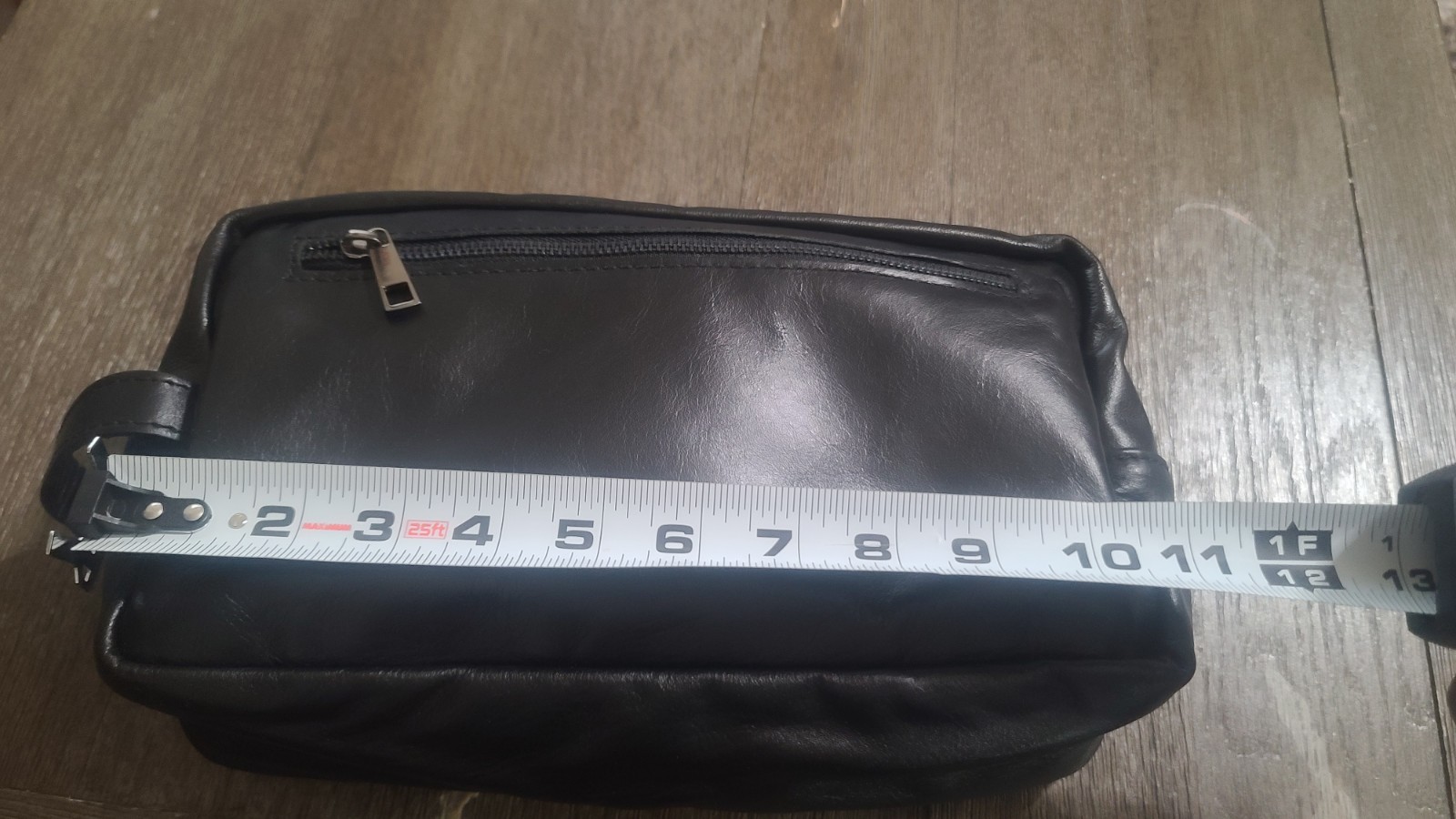 NWOT MASSEI VACCHETTA MARIO LUXURY LEATHER BLACK DOPP KIT HANDMADE ITALIAN