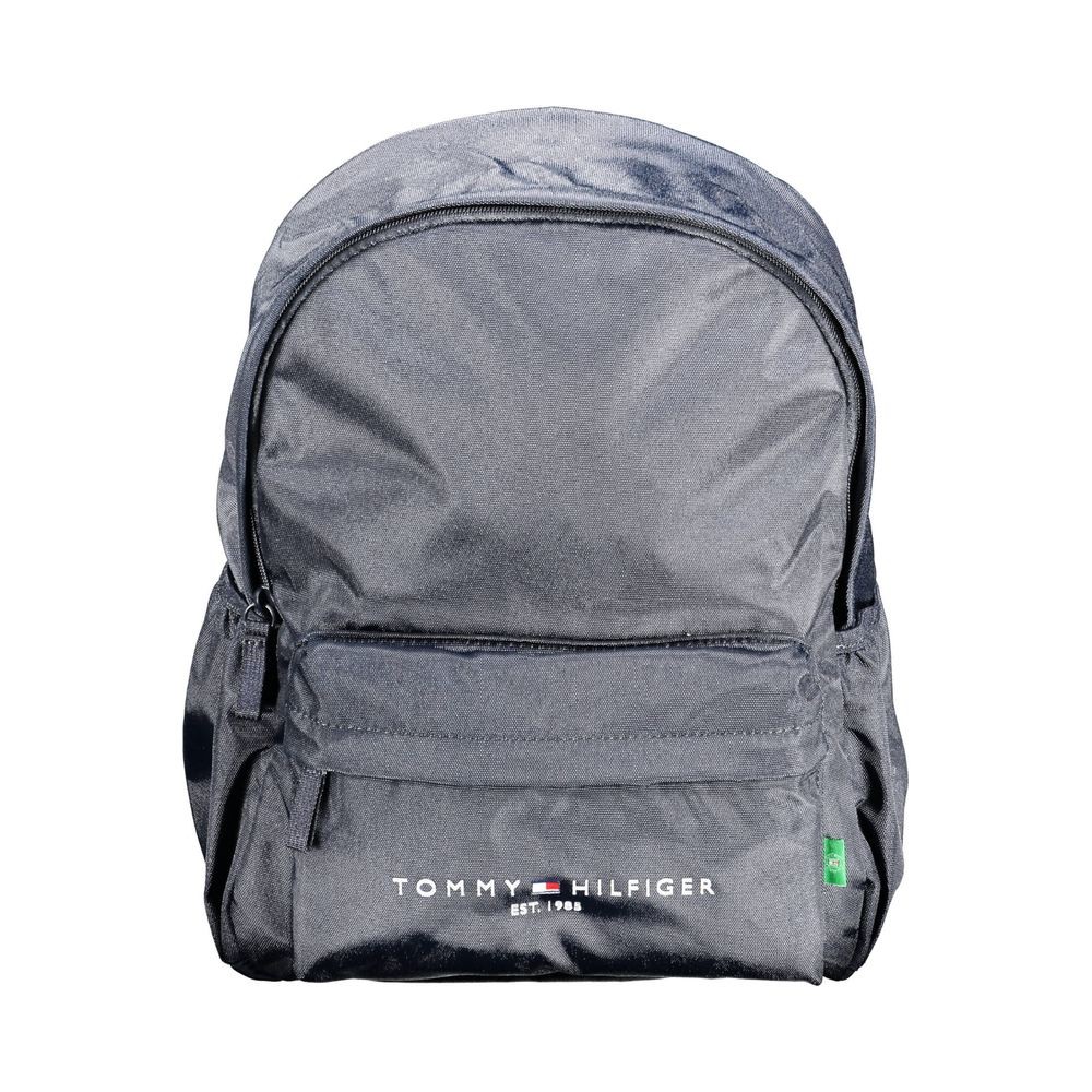 Tommy Hilfiger Blue Recycled Polyester Men’s Backpack 100% Authentic