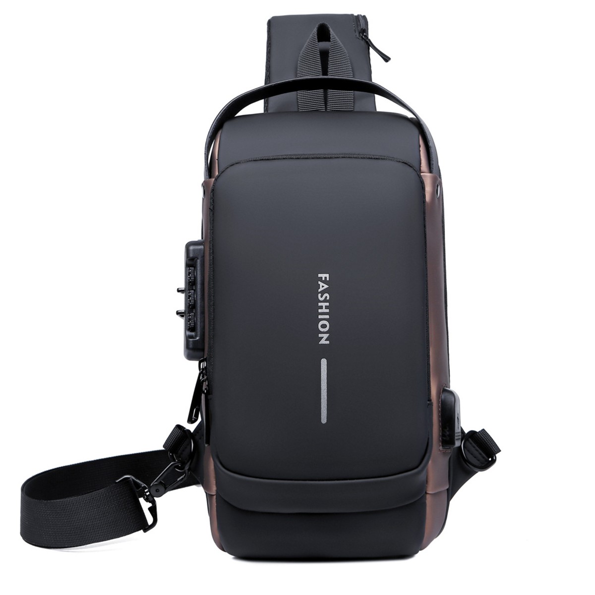 Password Lock Anti-theft Waterproof Oxford Cloth Shoulder Bag Chest Bag Backpack