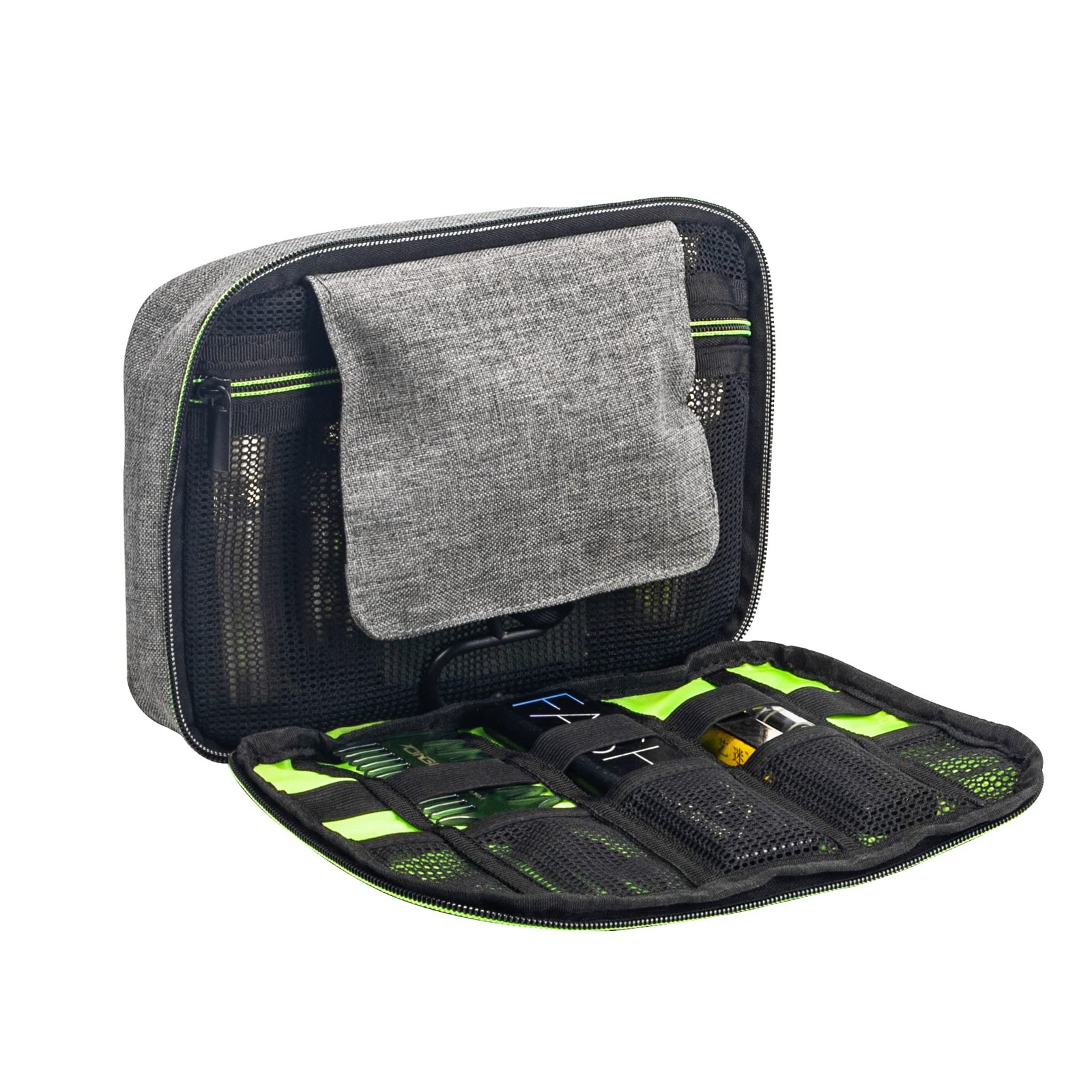 Foldable Man Hanging Travel Toiletry Bag Shaving Dopp Kit dark grey