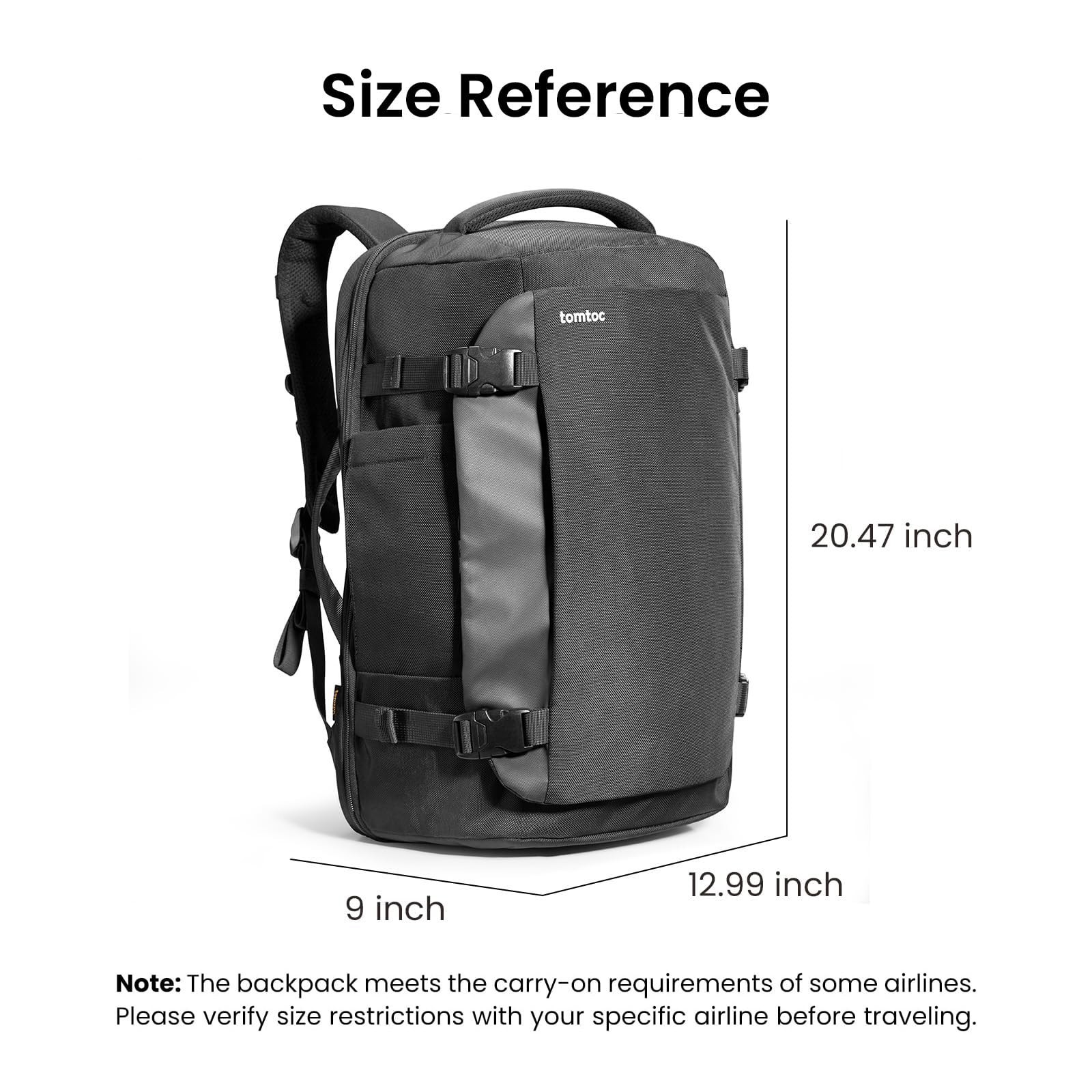 28/40L Travel Backpack – TSA Approved Carry-On Bag, Water-Resistant Luggage, PFA