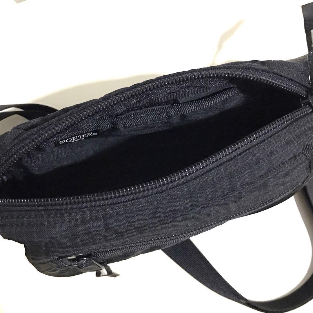 Authentic 吉田カバン PORTER Black Nylon Mini Shoulder Bag 15cm x 19cm x 5cm Excellent