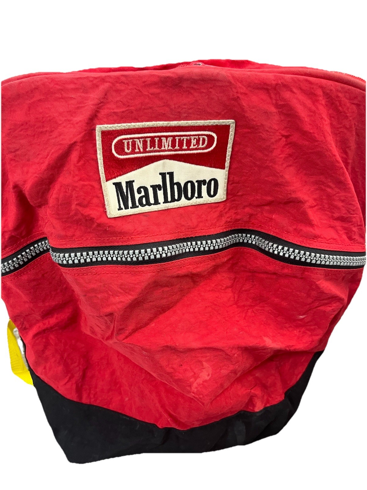Marlboro Red Black Yellow Zip Duffle Bag with Shoulder Strap for Men