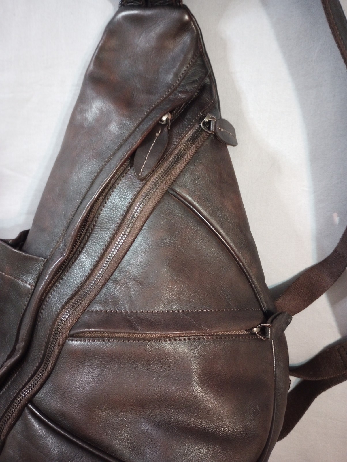 IVTG Genuine Leather Sling Bag Backpack Crossbody Chest Unisex