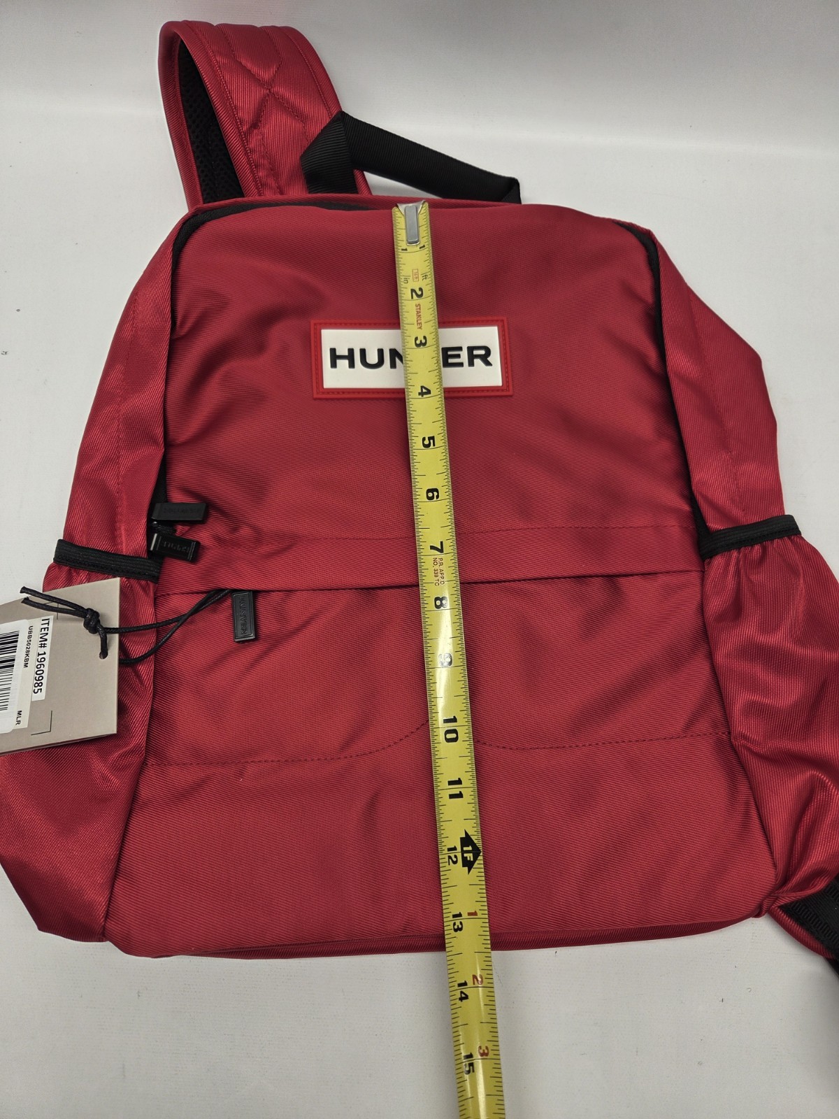 Hunter Top Clip Backpack – Red Color White Logo – Small Size