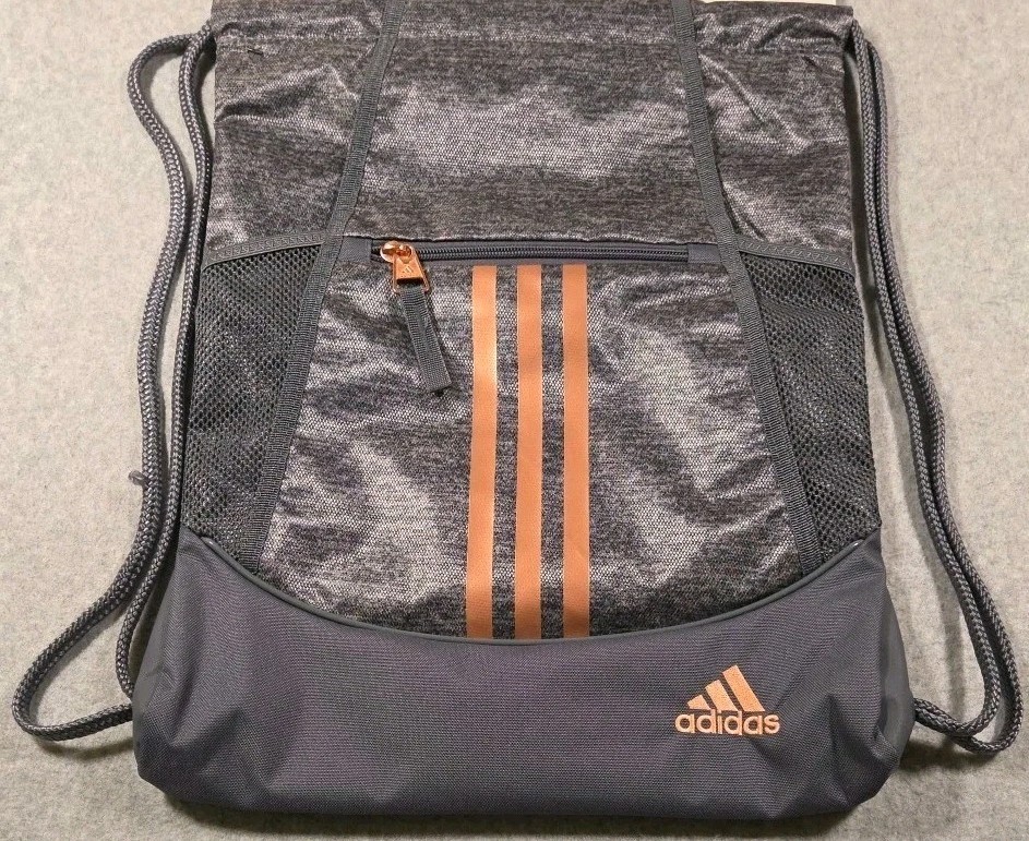 Adidas Alliance II Jersey Onix Grey/Rose Gold Drawstring Sackpack