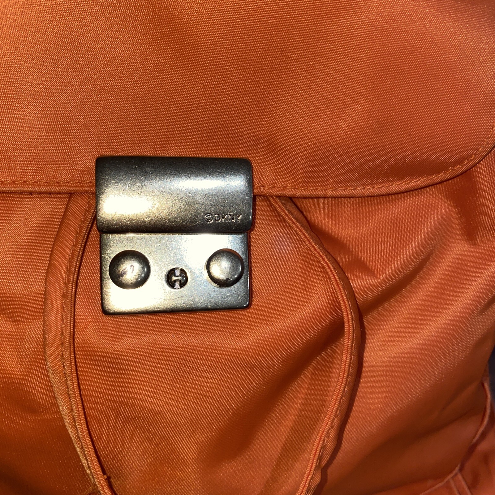 Vintage Y2K DKNY Orange Backpack