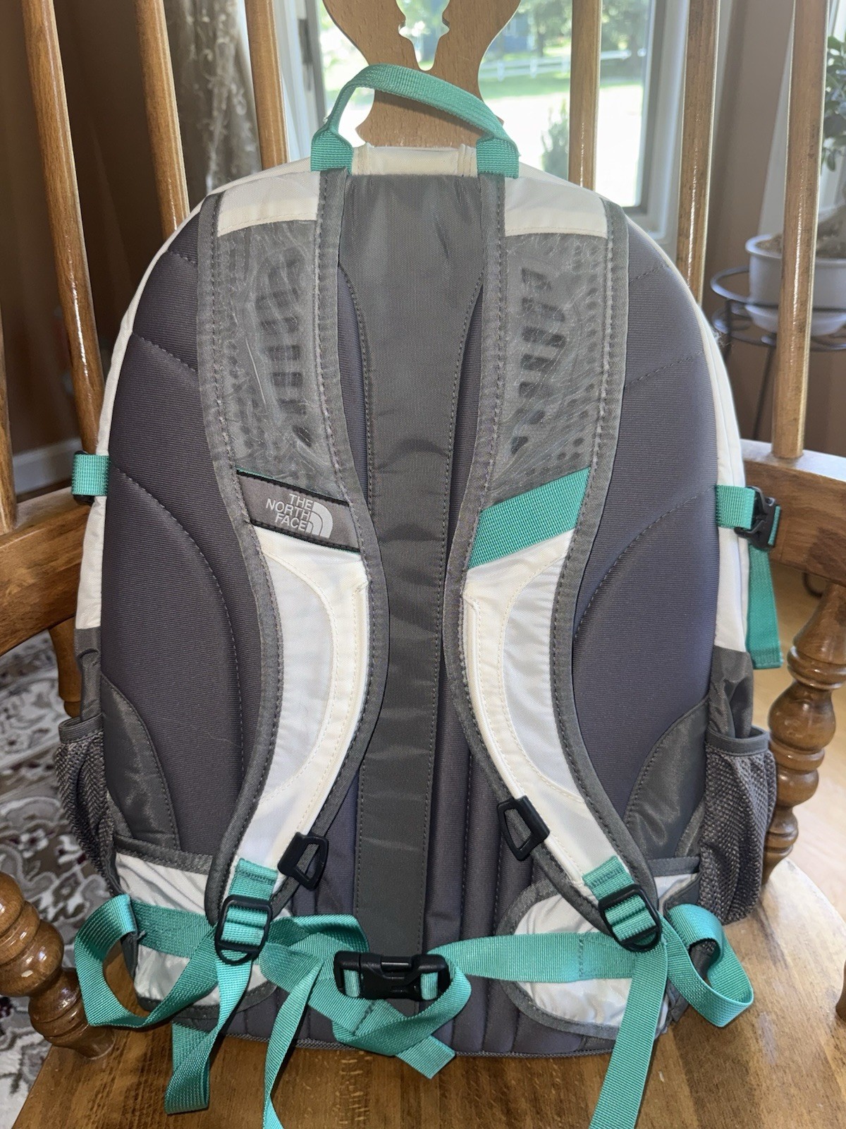 The North Face Borealis Backpack Laptop Day Bag White Padded Hiking School ISSUE