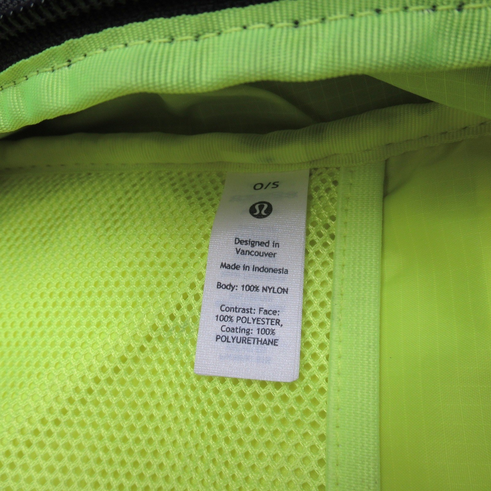 Lululemon Backpack Mens Black Neon Green Lining Multi Pockets Custom LOGO NWD