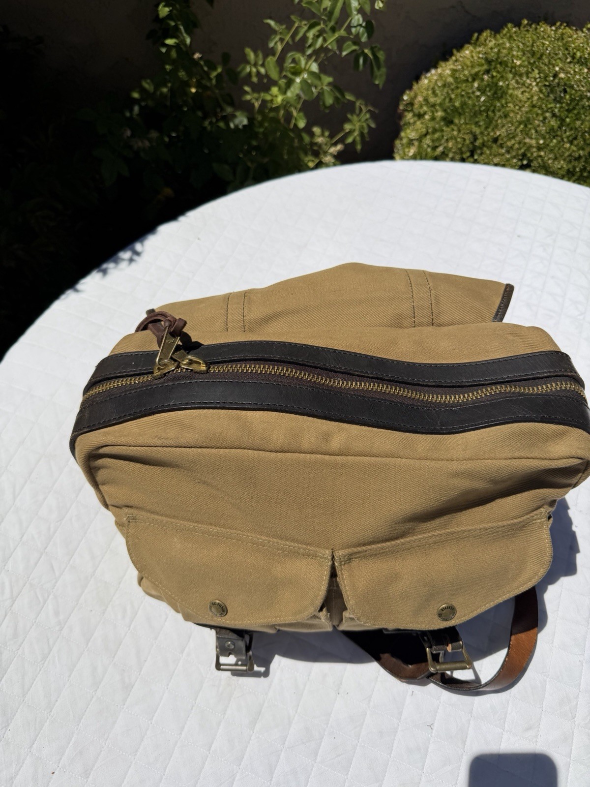 Vintage Filson 240 Talon-Era Small Carry-On Rugged Twill Tan Zipper Field Bag